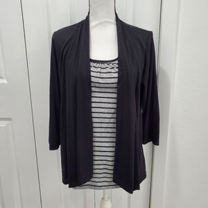 White Stag Cardigan Blouse, Size Large 12/14